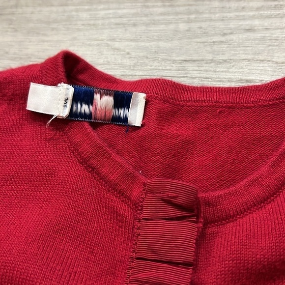Vineyard Vines Red lightweight cardigan girls size 7-8 - Picture 8 of 8